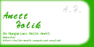 anett holik business card